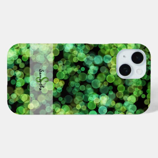 Bokeh Lights in Shades of Green Case-Mate iPhone Case (Achterkant (horizontaal))