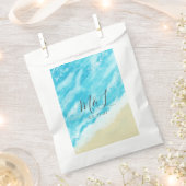 Bokeh Lights Modern Beach Wedding Bedankzakje (Geknipt)