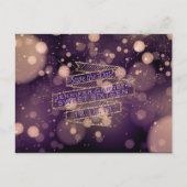 Bokeh Lights Save the Date Elegant Verjaardagsfees Aankondigingskaart (Voorkant)