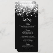 Bokeh Lights Zwart-wit Menu (Voorkant / Achterkant)