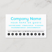 bokeh loyalty punch card (Achterkant)