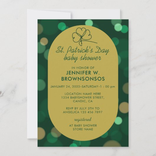 Bokeh Lucky St. Patrick's Day-viering Kaart (Voorkant)