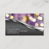 Bokeh | Metalen achtergrond Visitekaartje (Achterkant)