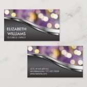 Bokeh | Metalen achtergrond Visitekaartje (Voorkant / Achterkant)