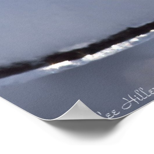 Bokeh Moon Rise Over Snow Ice Winter Poster (Hoek)