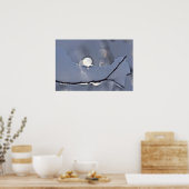 Bokeh Moon Rise Over Snow Ice Winter Poster (Keuken)