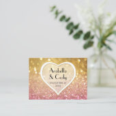 Bokeh Movie Premier Ticket Stijl Goud Roze Sparkle (Staand voorkant)
