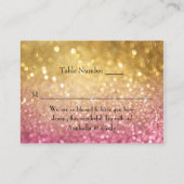 Bokeh Movie Premier Ticket Stijl Goud Roze Sparkle (Achterkant)