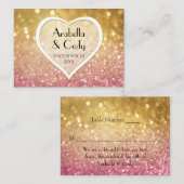 Bokeh Movie Premier Ticket Stijl Goud Roze Sparkle (Voorkant / Achterkant)