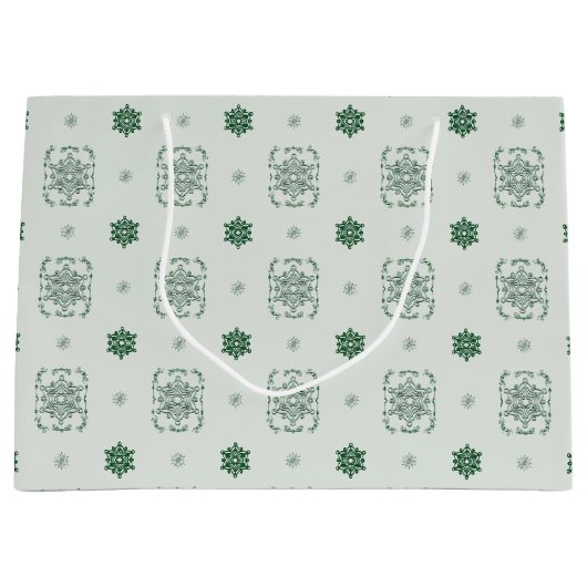 Bokeh Navidad Decoratieve Snowflakes Groot Cadeauzakje (Voorkant)