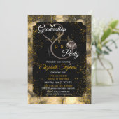 Bokeh Nurse Stethoscope EKG Graduation Party Kaart (Staand voorkant)