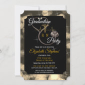 Bokeh Nurse Stethoscope EKG Graduation Party Kaart (Voorkant)