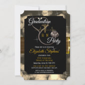 Bokeh Nurse Stethoscope EKG Graduation Party Kaart (Voorkant)