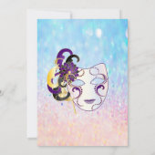 Bokeh Ombre Tiara, Masquerade Quinceañera Kaart (Achterkant)