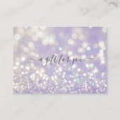 bokeh pastel crystal gift certificate visitekaartje (Voorkant)