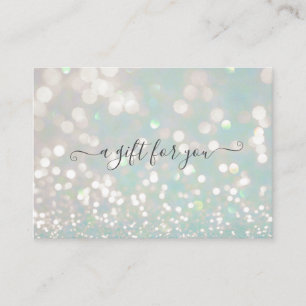 bokeh pastel kristal cadeaubon visitekaartje