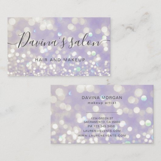 bokeh pastel kristal luxueus Visitekaartje (Voorkant / Achterkant)