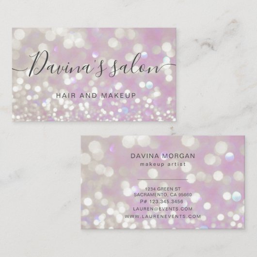 bokeh pastel kristal luxueus Visitekaartje (Voorkant / Achterkant)