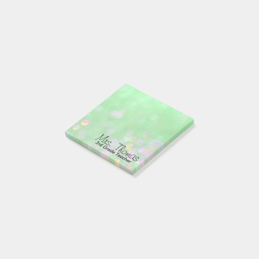 Bokeh Post It Notes 3x3 (Green) (Schuin)