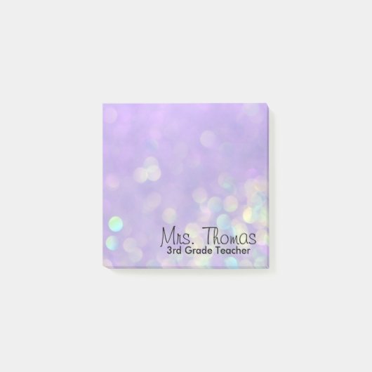 Bokeh Post It Notes 3x3 (Paars) (Voorkant)