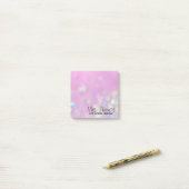 Bokeh Post It Notes 3x3 (roze) (Op bureau)