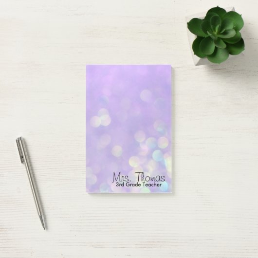 Bokeh Post It Notes 4x6 (Paars) (Kantoor)