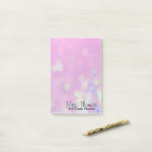 Bokeh Post It Notes 4x6 (roze) (Op bureau)
