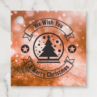 Bokeh Prettig Kerstfeest Bedankjes Labels