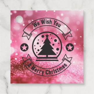 Bokeh Prettig Kerstfeest Bedankjes Labels