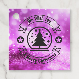 Bokeh Prettig Kerstfeest Bedankjes Labels