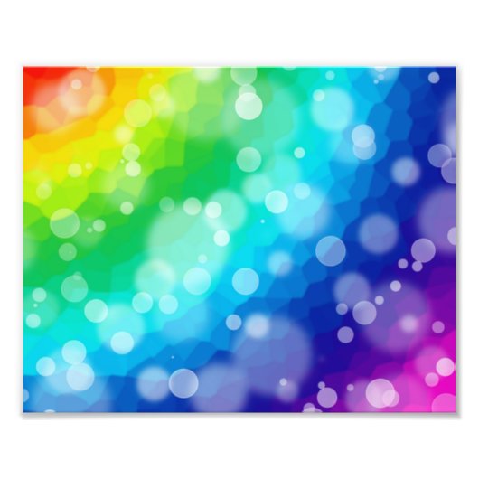 Bokeh Rainbow Pattern Foto Afdruk (Voorkant)