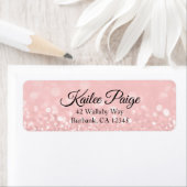 Bokeh roze glitter retour adres label (Insitu)