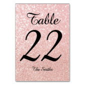Bokeh Roze Goud Glitter Moderne Calligrafie Kaart (Achterkant)