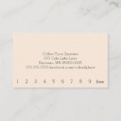 Bokeh Scene Simple Loyalty Coffee Punch Card (Achterkant)