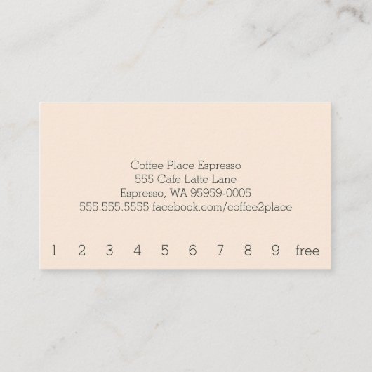 Bokeh Scene Simple Loyalty Coffee Punch Card (Achterkant)