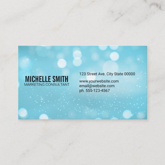 Bokeh-schuineglans-achtergrond Visitekaartje (Voorkant)