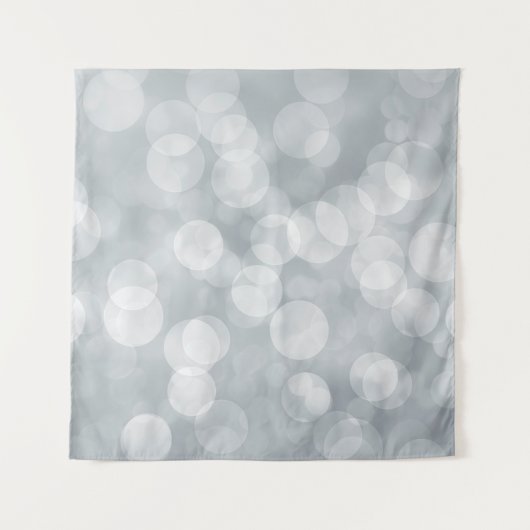 Bokeh Silver Grijze overlay Wandkleed (Voorkant)