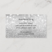 Bokeh Silver, Lotus Flower Yoga Instructor Busine Visitekaartje (Achterkant)