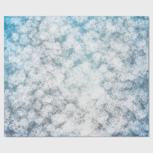 Bokeh Snowflake Glitter Sparkle Cadeaupapier (Vlak)