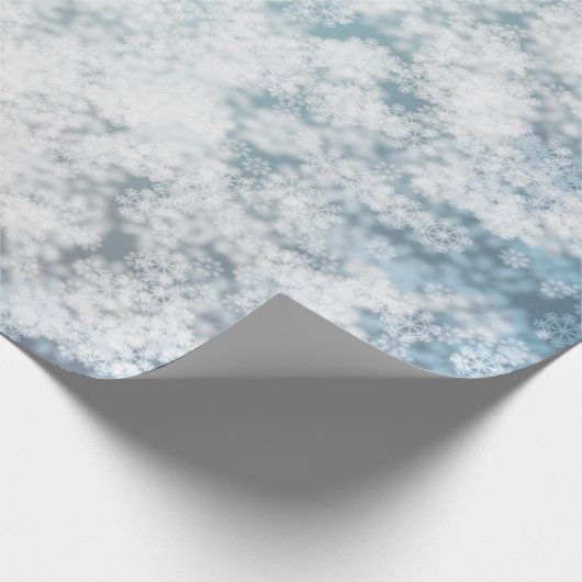 Bokeh Snowflake Glitter Sparkle Cadeaupapier (Hoek)