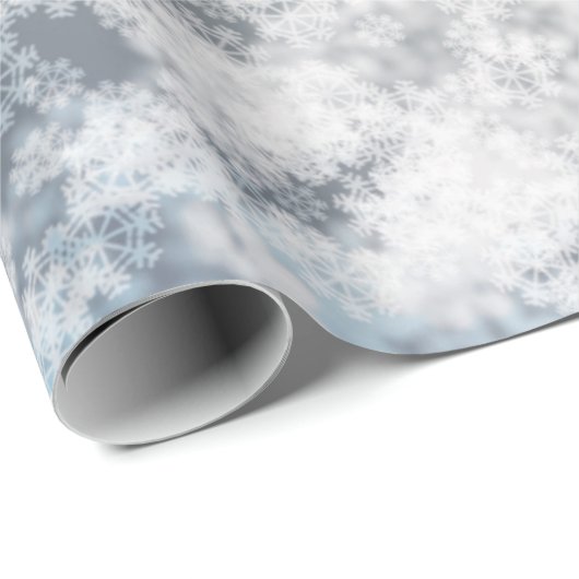 Bokeh Snowflake Glitter Sparkle Cadeaupapier (Rol Hoek)