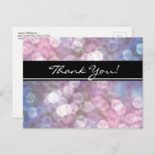 Bokeh sparkle verlichting trendy evenement dank u briefkaart (Voorkant / Achterkant)