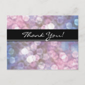 Bokeh sparkle verlichting trendy evenement dank u briefkaart (Voorkant)