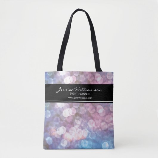 Bokeh, sprankelende lichten, trendy, evenementenpl tote bag (Voorkant)