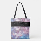 Bokeh, sprankelende lichten, trendy, evenementenpl tote bag (Achterkant)