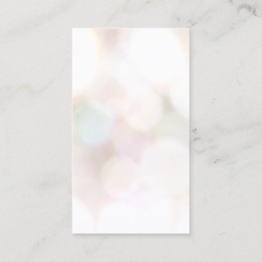 Bokeh Spray Bottle House Cleaning Logo Business Visitekaartje (Achterkant)