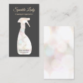 Bokeh Spray Bottle House Cleaning Logo Business Visitekaartje (Voorkant / Achterkant)