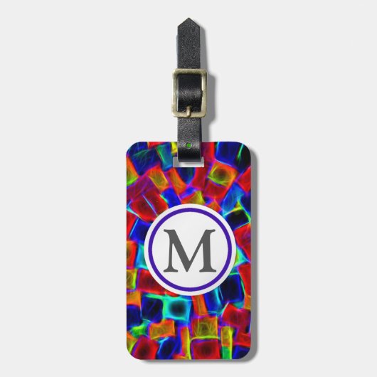 Bokeh Squares Bagagelabel (Voorkant verticaal)