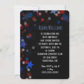 Bokeh Star op zwart verjaardagsfeestje Kaart (Voorkant)