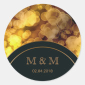 Bokeh-stijlverloop Ronde Sticker (Voorkant)